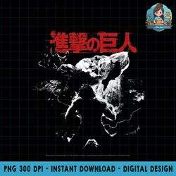 Attack on Titan Season 2 Black and White Key Art PNG Download PNG Download