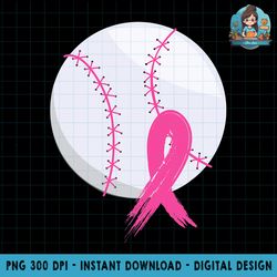 Breast Cancer Pink Ribbon Baseball Awareness Costume PNG Download