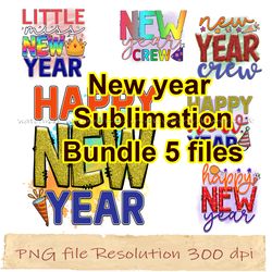 Happy New Year PNG-2024 Sublimation Digital Design Bundle, Cheer New Year Sublimation Bundle, Digital Download