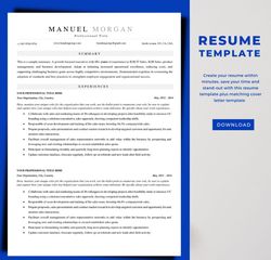 High quality resume template for your next resume update, professional resume template