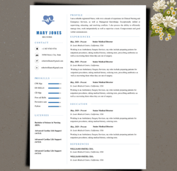 professional resume bundle with matching cover letter, resume template, cover letter template.