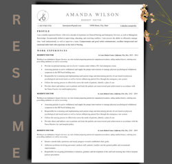 Modern resume template, professional modern CV format, resume template word file