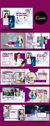Canva Medical brochure design template, hospital digital branding design, multi-purpose company project design template