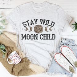 stay wild moon child leopard tee