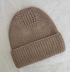 knitted hat, Wool  Beanie unisex, hat for women, hat for men, warm hat for gift