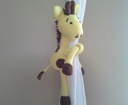 Giraffe curtain tieback Crochet Pattern