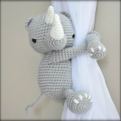Rhino curtain tieback Crochet Pattern