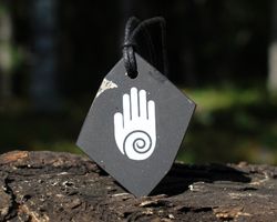 Healing Hand pendant made of shungite