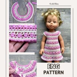 Doll clothes pattern, 15 inch dimian doll clothes