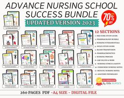 Ultimate Nursing School Success Bundle , Nursing Notes, Nursing Bundle, Nursing Study Guide, Nurse Notes, Med Surg,Pharm