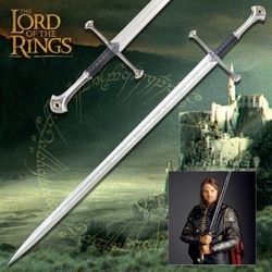 Handmade Anduril Sword w/ wall cosplay mount, Narsil the King Aragorn Replica, Sword Battle Ready, Best Gifts for