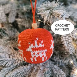 Crochet pattern Christmas tree ball, Christmas Ornaments Crochet Patterns