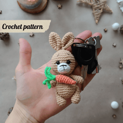 Crochet pattern bunny keychain, amigurumi bunny, crochet pattern bunny, keychain crochet pattern, amigurumi keychain