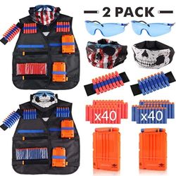 Children Kids Tactical Outdoor Vest Holder Kit Game Guns Accessories Toys for Nerf N-Strike Elite Series Bullets Boys Gi