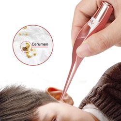 baby ear cleaner spoon led flash light ear wax curette picker visual children earpick eer wax dig remover ear nose novel