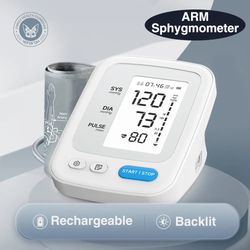 Portable Digital Upper Arm Blood Pressure Monitor Measurement Tool Portable LCD Digital 1 Pcs Tonometer Sphygmomanometer