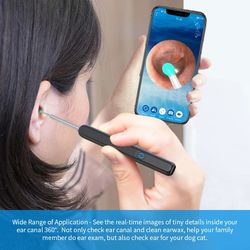 ear cleaner high precision ear wax removal tool with camera led light wireless otoscope smart cleaning kit