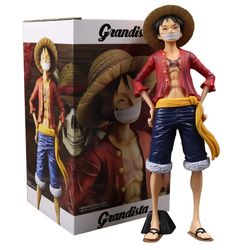 Hot 28cm One Piece Anime Figure Confident Smiley Luffy Three Form Face Changing Doll Action Figurine Model Toys Kits