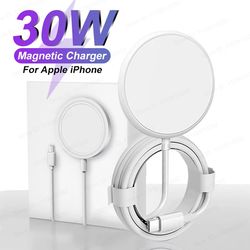 30W For Apple Magsafe Original 15 Pro Max Charging For iPhone 11 12 14 13 Magnetic Wireless Charger XS XR X 8 Phone Acce