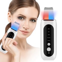 Ultrasonic Skin Scrubber 5 Modes LED Red Blue Light EMS Face Lift Blackhead Remover Acne Pore Cleaning Peeling Machine S
