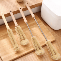 kitchen cleaning tools drink bottles glass scrubbers cleaning brush wooden bottle cleaning brush with long handle