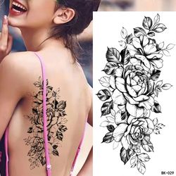 Peony DIY Tattoo Sticker,Women's Large Temporary Tattoos, Fashionable Fake Tattoo Sticker,