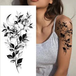 Sophisticated Temporary Tattoo,Women's Large Temporary Tattoos, Fashionable Fake Tattoo Sticker,