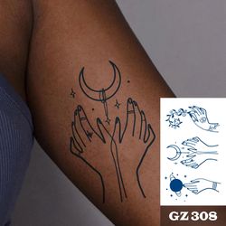 Semi-Permanent Waterproof Realistic Arrow Tattoo Design Sticker for Men, Realistic Waterproof Arrow Tattoo Sticker for M