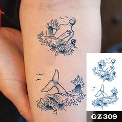 Semi-Permanent Waterproof Realistic Arrow Tattoo Design Sticker for Men, Semi-Permanent Realistic Arrow Design Tattoo,