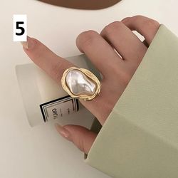 New Fashion Designer Gold Silver Colour Water Drop Ring Woman Europe America Luxury Jewelry Trendy 2024