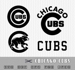 Chicago Cubs SVG Chicago Cubs PNG Chicago Cubs Digital Chicago Cubs Cricut Chicago Cubs black