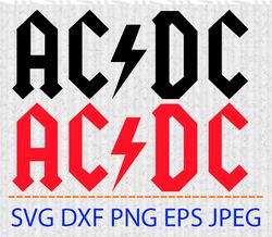 AC DC SVG AC DC PNG AC DC Digital AC DC Cricut AC DC ROCK MUSIC