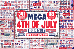 Mega 4th of July Bundle, 4th of July Bundle Svg file, 4th of July Svg, 4th of July logo Svg, Digital download