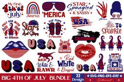 Big 4th of July SVG Bundle, 4th of July Bundle Svg, 4th of July Svg, Happy 4th of July Svg, Digital download