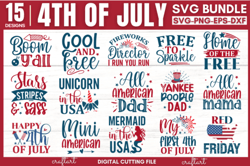 4th of July Svg Bundle, 4th of July Bundle Svg file, 4th of July Svg, Happy 4th of July Svg File cut Digital download