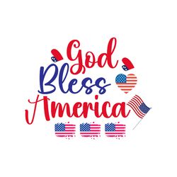 God bless America Svg, 4th of July Svg, Happy 4th Of July Svg, File Cut Digital download