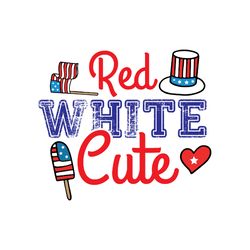 Red White Cute Svg, 4th of July Svg, Happy 4th Of July Svg, Independence Day Svg, Digital download