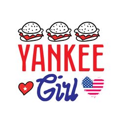 Yankee Girl Svg, 4th of July Svg, Happy 4th Of July Svg, Holiday Svg, Digital download