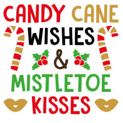 Candy Cane Wishes Mistletoe SVG, Merry Christmas Svg, Disney Svg, Winter svg, Santa SVG, Holiday Svg Cut File for Cricut