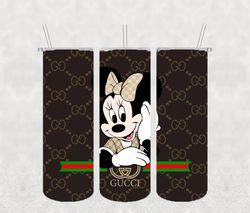 Minnie Gucci Tumbler Wrap PNG, Gucci Tumbler Png, Straight Tumbler Wrap PNG, Skinny Tumbler 20oz Design Digital Download