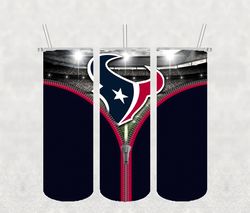 Houston Texans Zipper Tumbler Wrap PNG, NFL Tumbler Png, Tumbler Wrap, Skinny Tumbler 20oz Design Digital Download