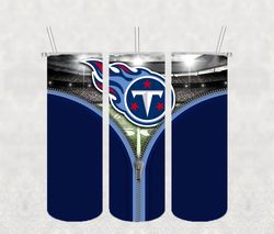 Tennessee Titans Zipper Tumbler Wrap PNG, NFL Tumbler Png, Tumbler Wrap, Skinny Tumbler 20oz Design Digital Download