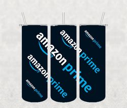 Amazon Prime Tumbler Wrap PNG, Brand Tumbler Png, Tumbler Wrap, Skinny Tumbler 20oz Design Digital Download