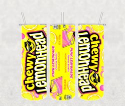 Chewy Lemonhead Tumbler Wrap PNG, Candy Tumbler Png, Tumbler Wrap, Skinny Tumbler 20oz Design Digital Download