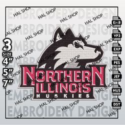 Northern Illinois Huskies Embroidery Files, NCAA Logo Embroidery Designs, NCAA Huskies, Machine Embroidery Designs