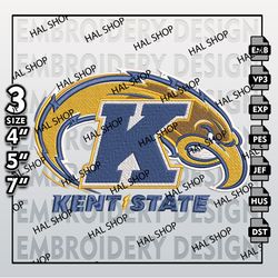 Kent State Golden Flashes  Embroidery Files, NCAA Logo Embroidery Designs, NCAA Golden Flash, Machine Embroidery Designs