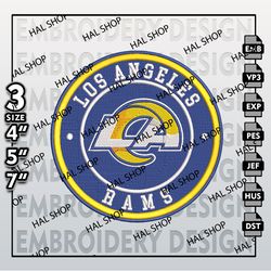 NFL Machine Embroidery, Embroidery Files, NFL Rams Embroidery, NFL Los Angeles Rams logo embroidery design