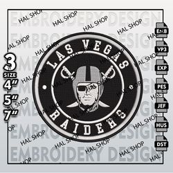 NFL Las Vegas Machine Embroidery, Embroidery Files, NFL Raiders Embroidery, NFL Las Vegas Raiders logo embroidery design