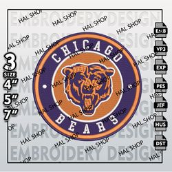 nfl chicago bears machine embroidery, embroidery files, nfl bears embroidery, nfl chicago bears logo embroidery desig