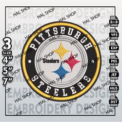 NFL Pittsburgh Steelers Machine Embroidery, Embroidery Files, NFL Embroidery, NFL Pittsburgh logo embroidery desig